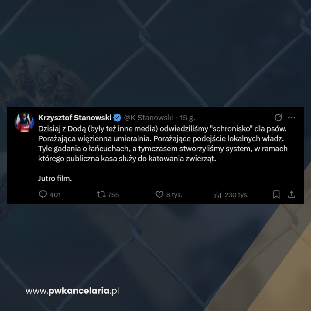 Krzysztof stanowski o fatalnych warunkach w schroniskach